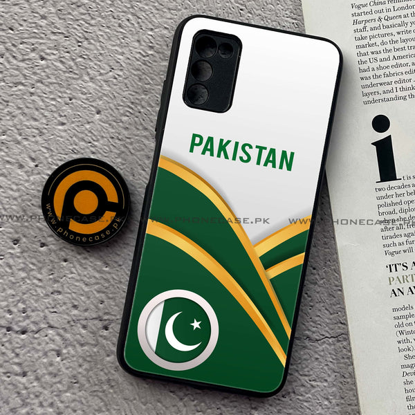 Samsung Galaxy A03s - Pakistani Flag Series - Premium Printed Metal soft Bumper shock Proof Case