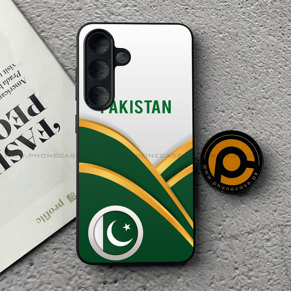 Samsung Galaxy S25 - Pakistani Flag Series - Premium Printed Glass soft Bumper shock Proof Case