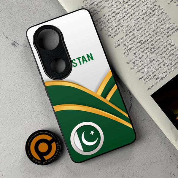 Vivo V50 -  Pakistani Flag Series  - Premium Metal Printed Soft Bumper Shockproof Case