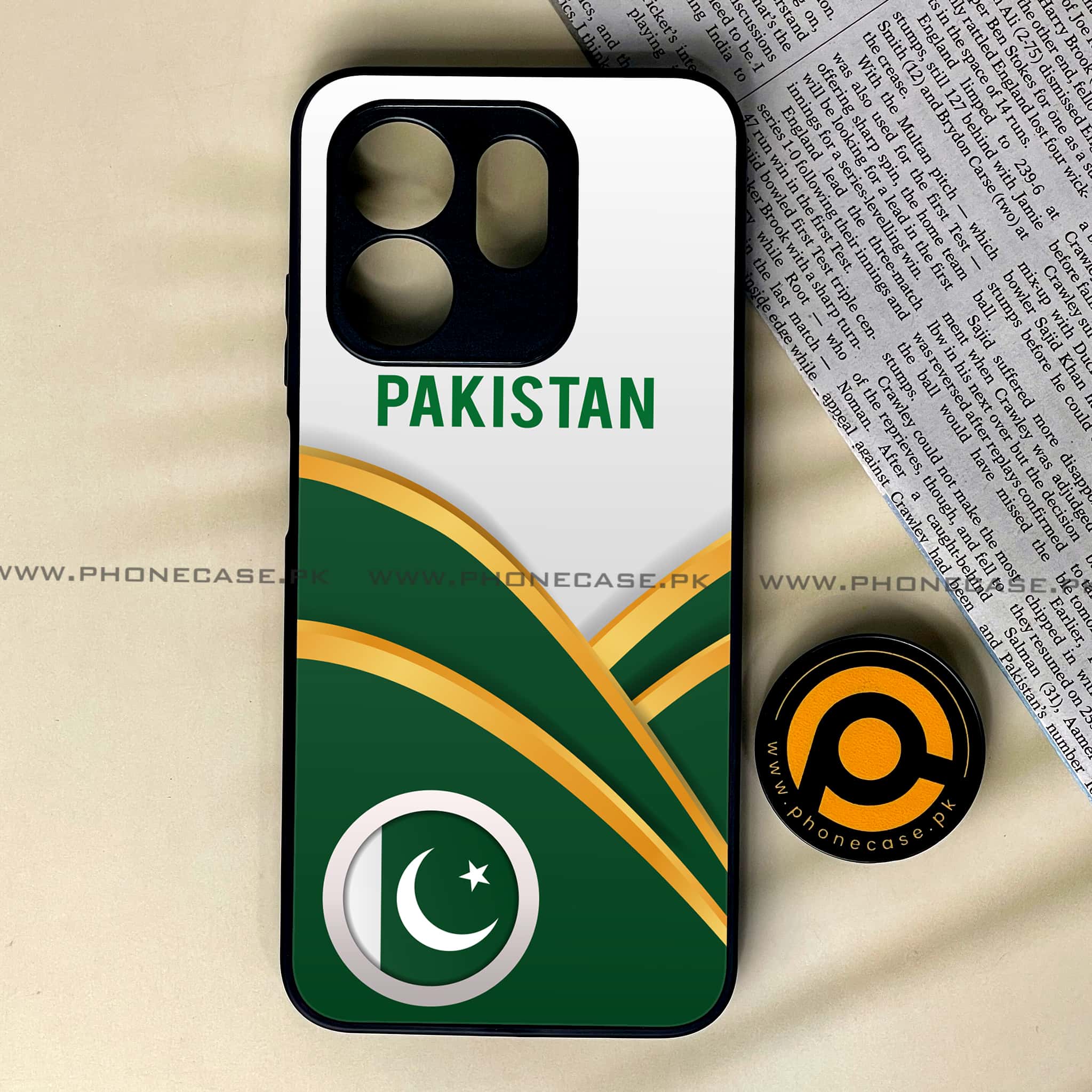 Infinix Smart 9 HD - Pakistani Flag Series - Premium Metal Printed soft Bumper shock Proof Case