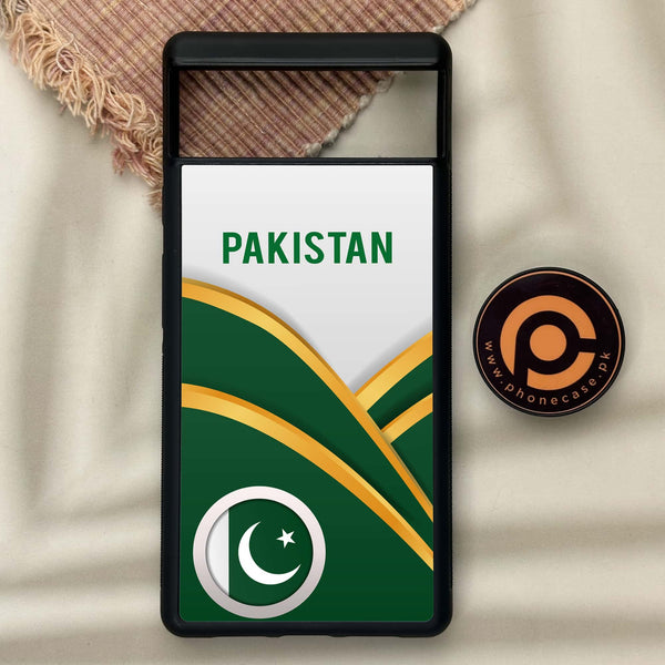 Google Pixel 6 - Pakistani Flag Series - Premium Metal Printed soft Bumper Shock Proof Case