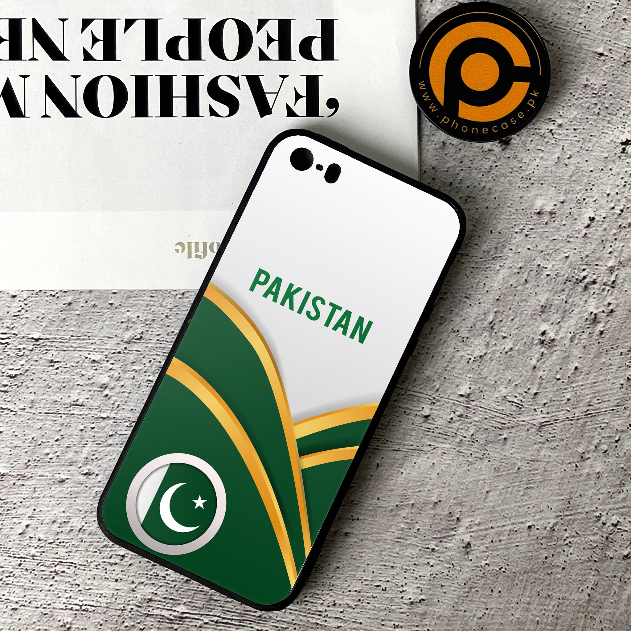 iPhone 5/5c/5s - Pakistani Flag Series - Premium Printed Glass soft Bumper shock Proof Case