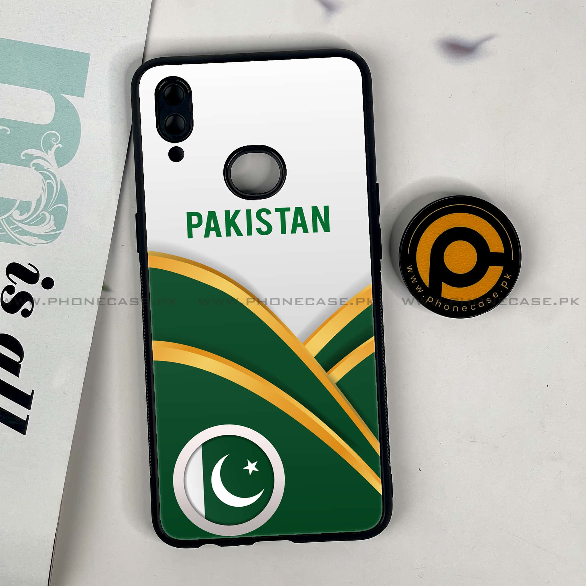 Galaxy A10s - Pakistani Flag Series - Premium Printed Glass soft Bumper shock Proof Case