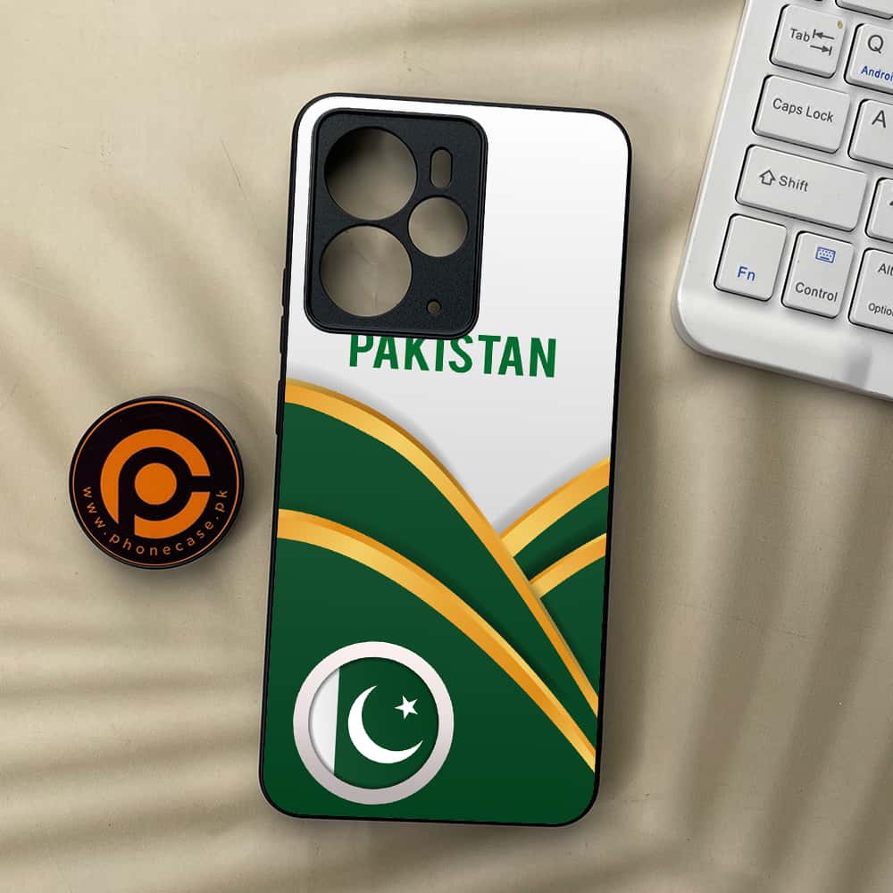 Realme 14T 5G - Pakistani Flag Series - Premium Metal Printed soft Bumper Shock Proof Case