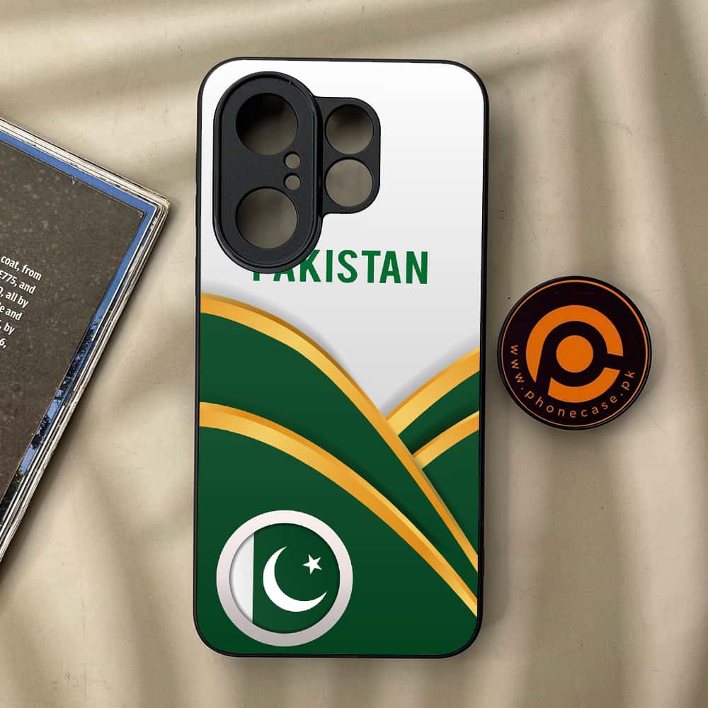 Vivo X200 FE - Pakistani Flag Series - Premium Metal Printed soft Bumper Shock Proof Case