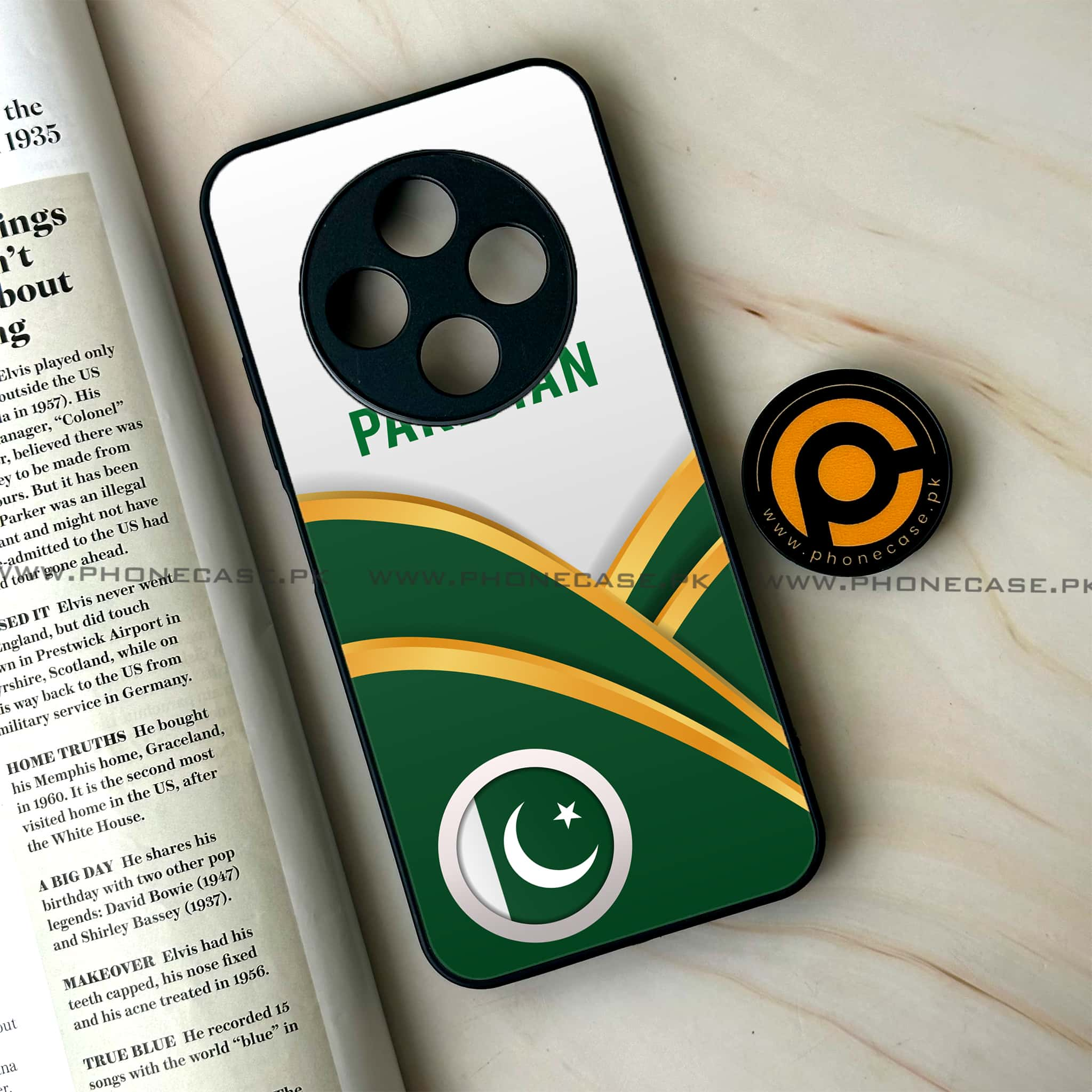 Tecno Spark 30C - Pakistani Flag Series - Premium Printed Glass soft Bumper shock Proof Case