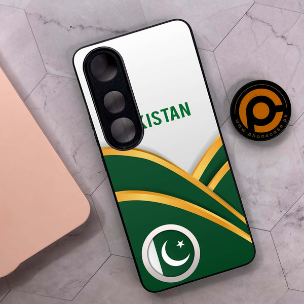 Vivo V50 Lite - Pakistani Flag Series - Premium Metal Printed soft Bumper shock Proof Case