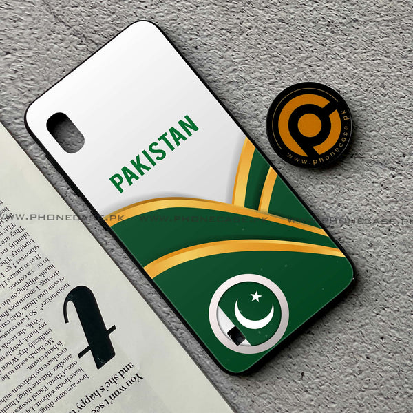 Samsung Galaxy A10 - Pakistani Flag Series - Premium Printed Glass soft Bumper shock Proof Case