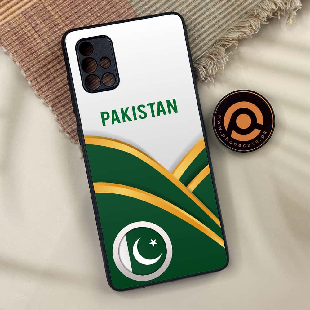 Samsung Galaxy A71 - Pakistani Flag Series - Premium Metal Printed soft Bumper shock Proof Case