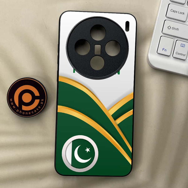 Vivo X200 - Pakistani Flag Series - Premium Metal  Printed soft Bumper shock Proof Case