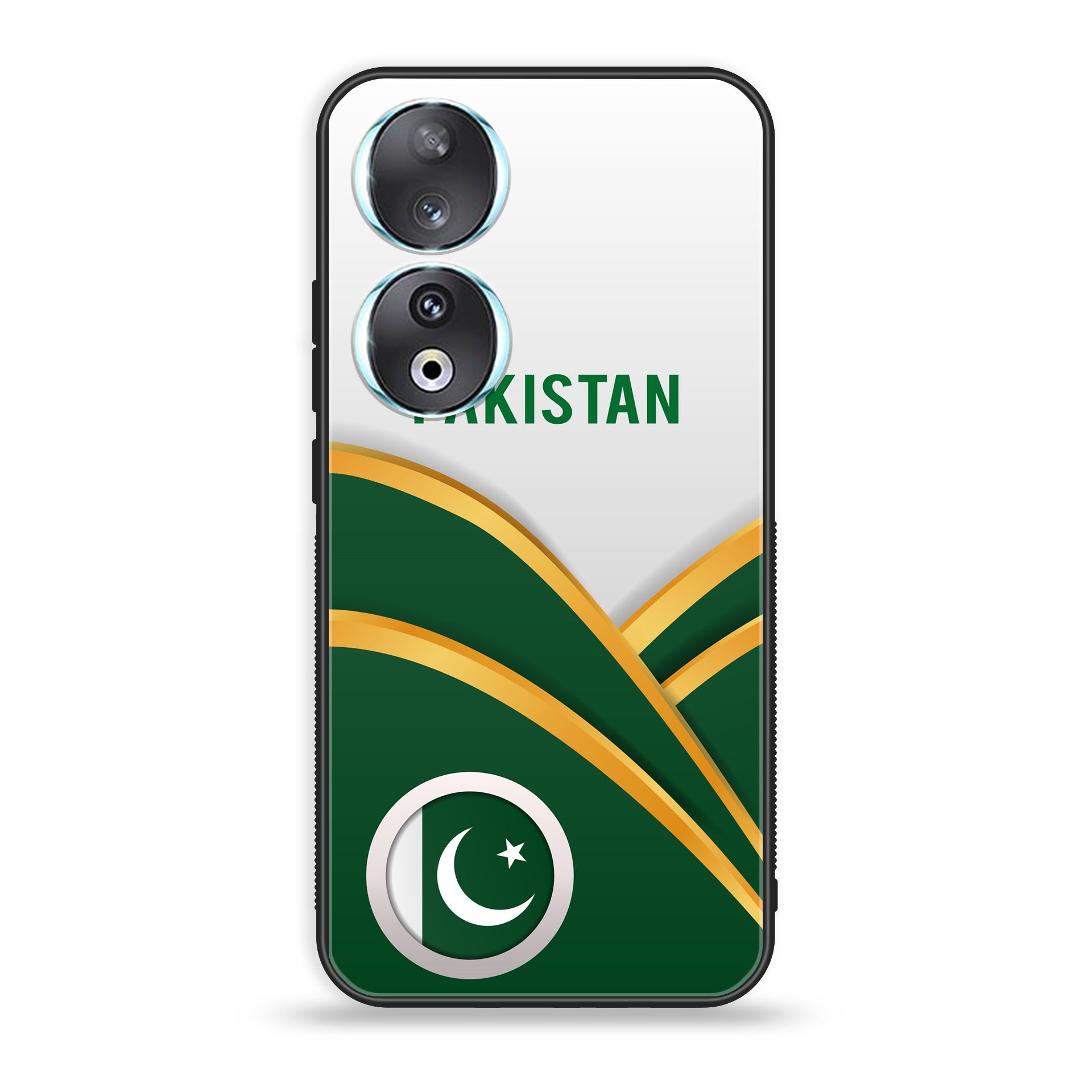 Huawei Honor 90 - Pakistani Flag Series - Premium Printed Glass soft Bumper shock Proof Case