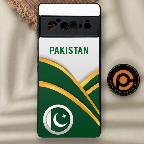 Google Pixel 6 Pro - Pakistani Flag Design 1- Premium Metal Printed soft Bumper Shock Proof Case CS-45743