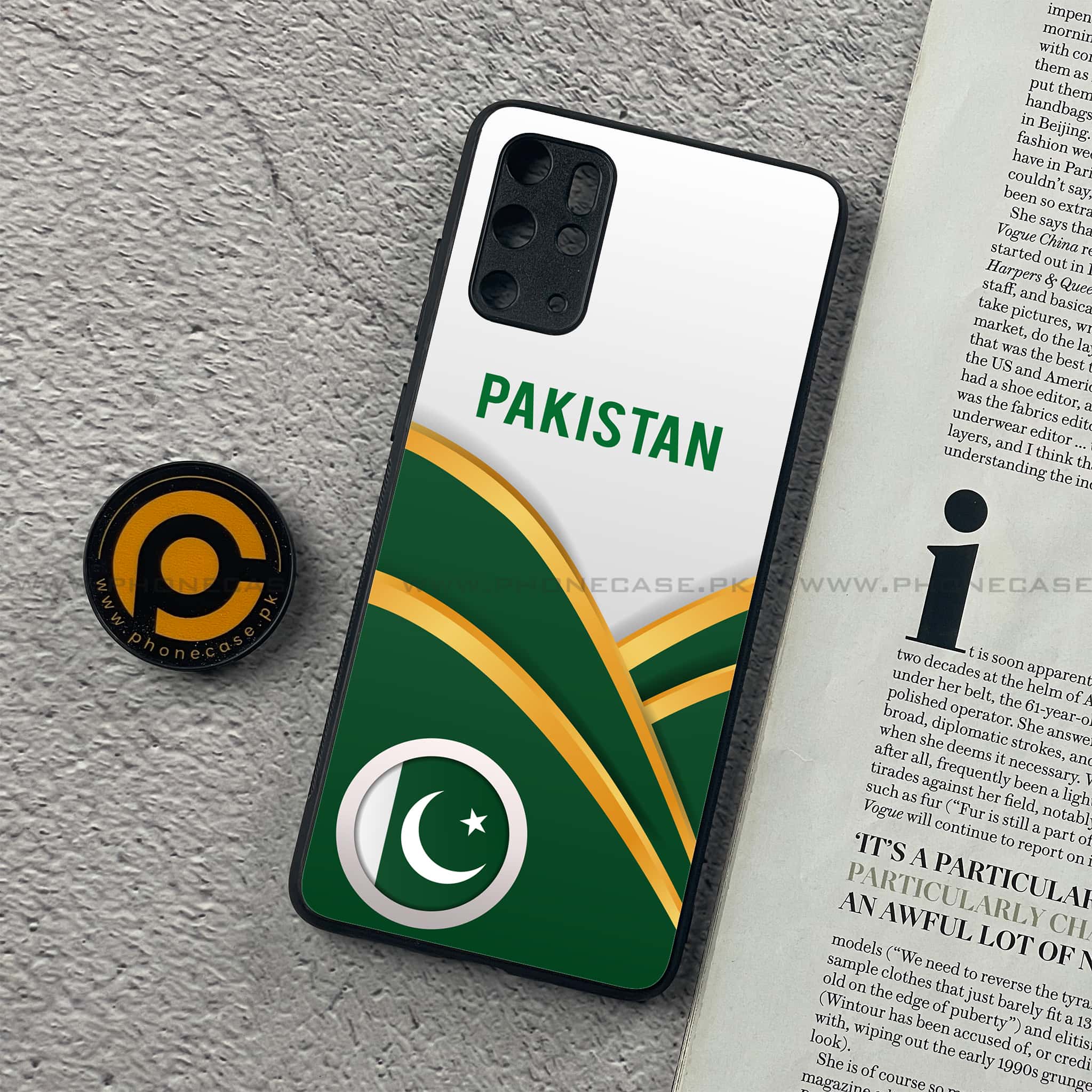 Galaxy S20 Plus - Pakistani Flag Series - Premium Printed Glass soft Bumper shock Proof Case