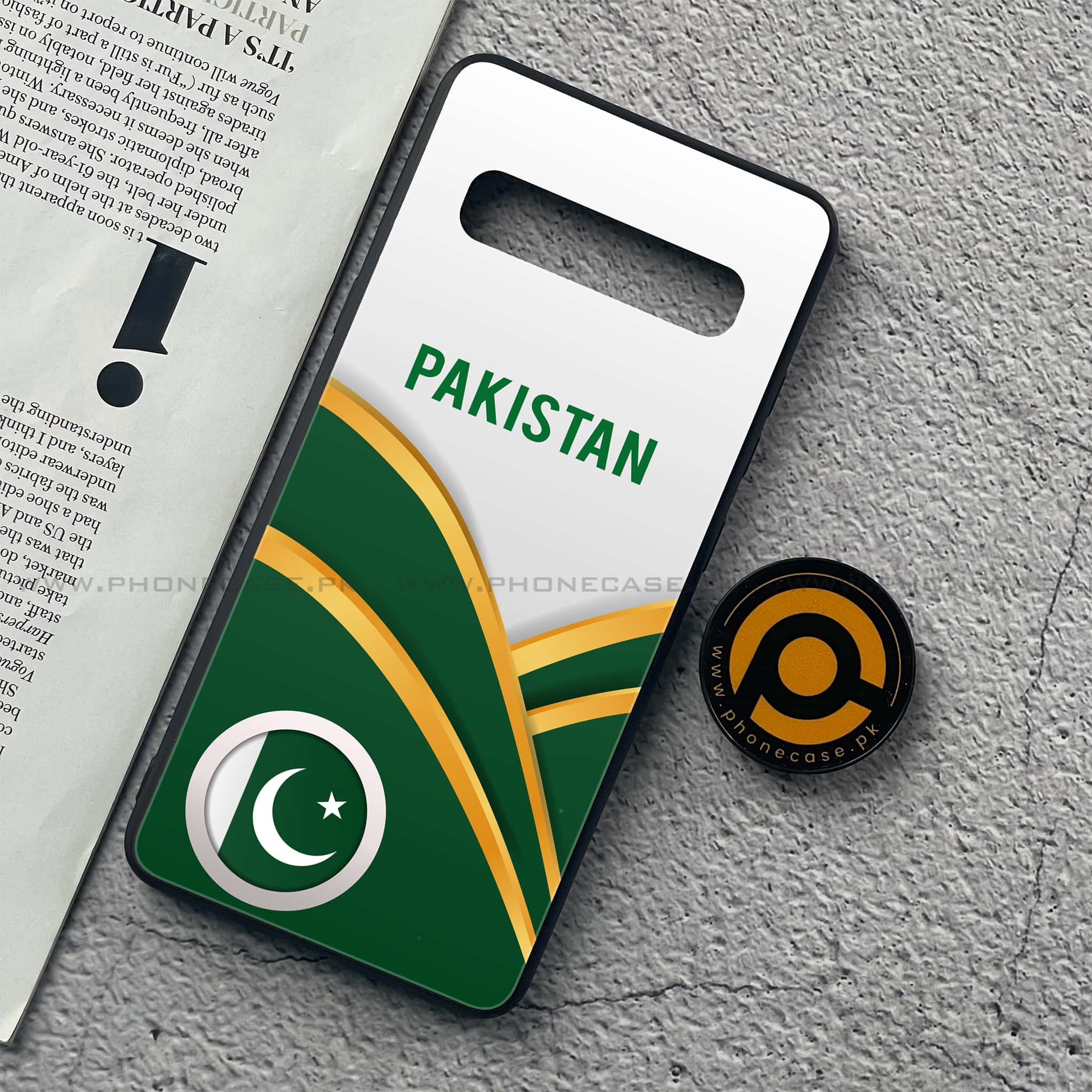 Samsung Galaxy S10 5G - Pakistani Flag Series - Premium Printed Glass soft Bumper shock Proof Case