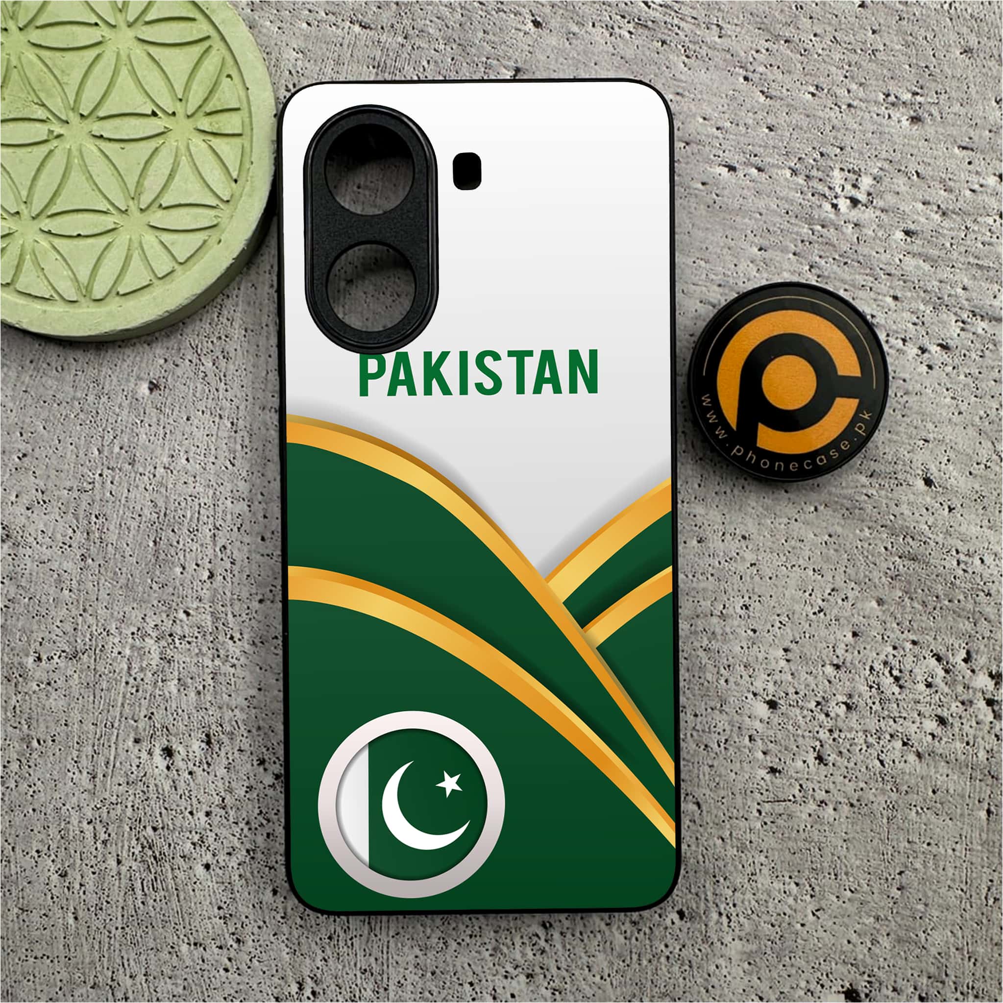 Xiaomi Redmi Turbo 4 - Pakistani Flag Series - Premium Metal Printed soft Bumper shock Proof Case