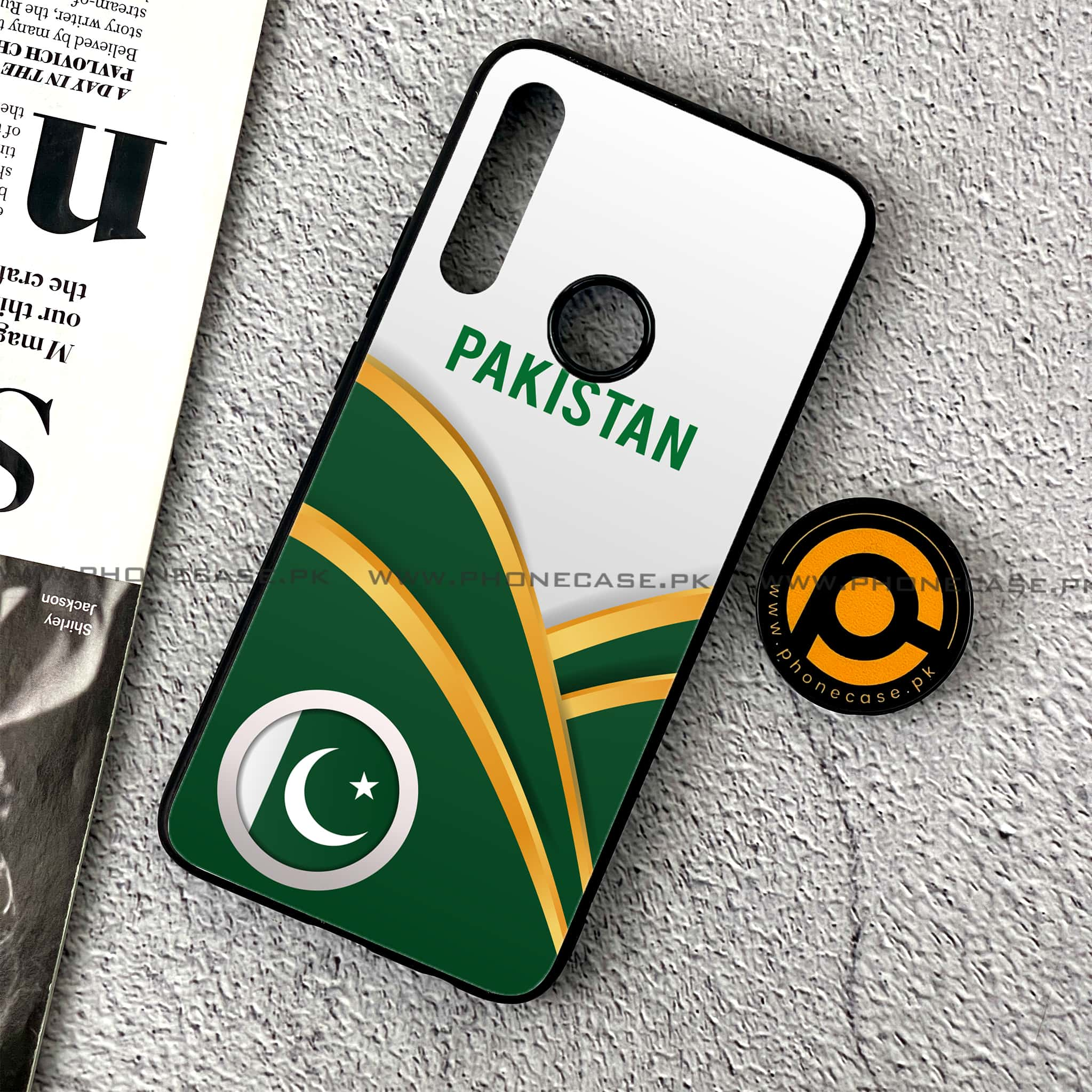 Huawei Y9 Prime (2019) - Pakistani Flag Series - Premium Printed Glass soft Bumper shock Proof Case