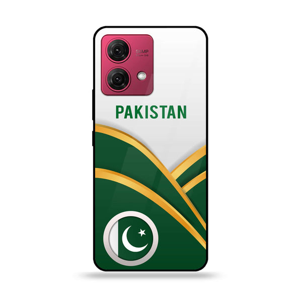 Motorola Moto G84 - Pakistani Flag Series - Premium Printed Glass soft Bumper shock Proof Case