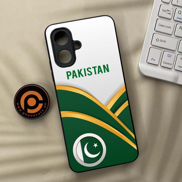 Tecno Spark Go 2 - Pakistani Flag Series - Premium Metal Printed soft Bumper Shock Proof Case