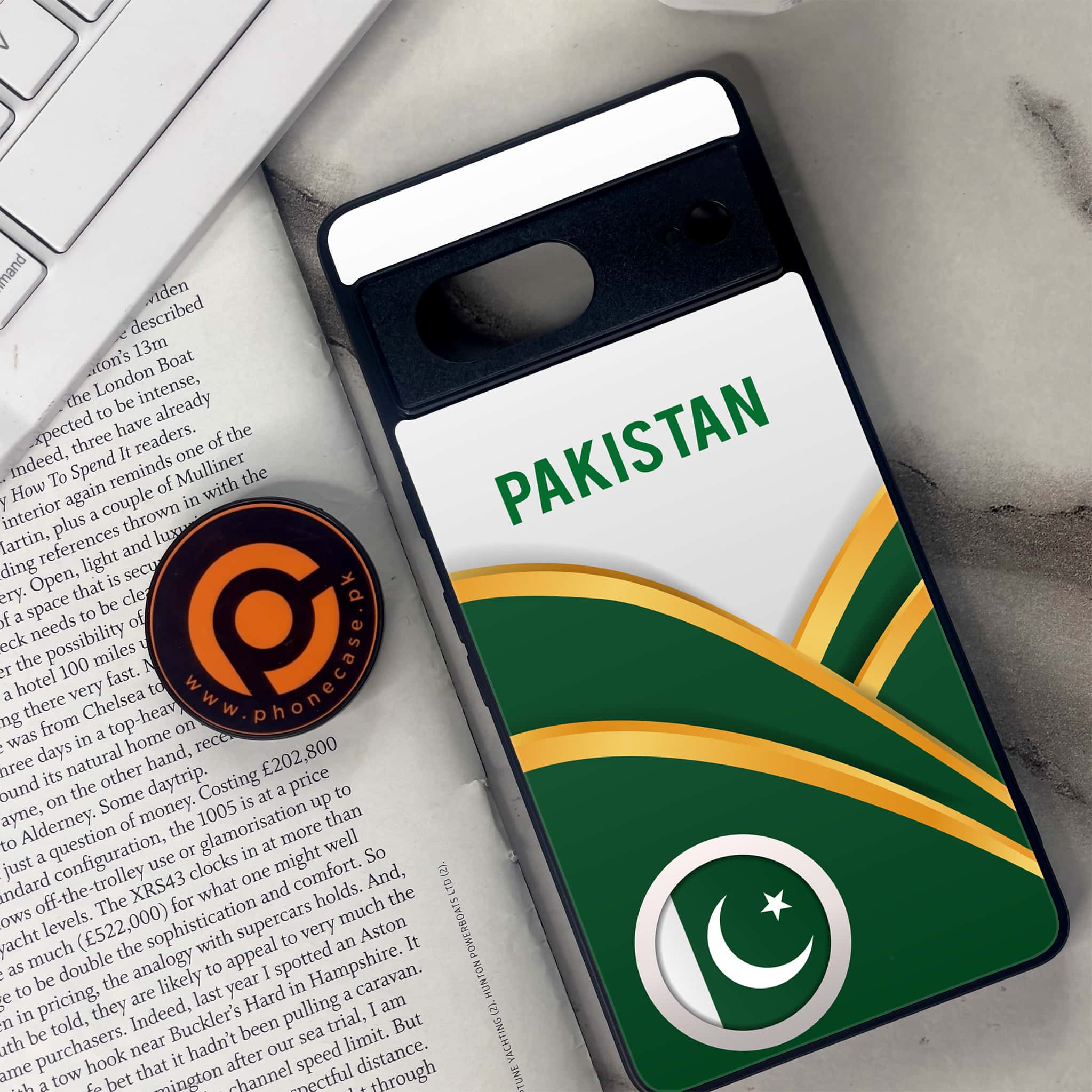 Google Pixel 7 - Pakistani Flag Series - Premium Metal Printed soft Bumper Shock Proof Case