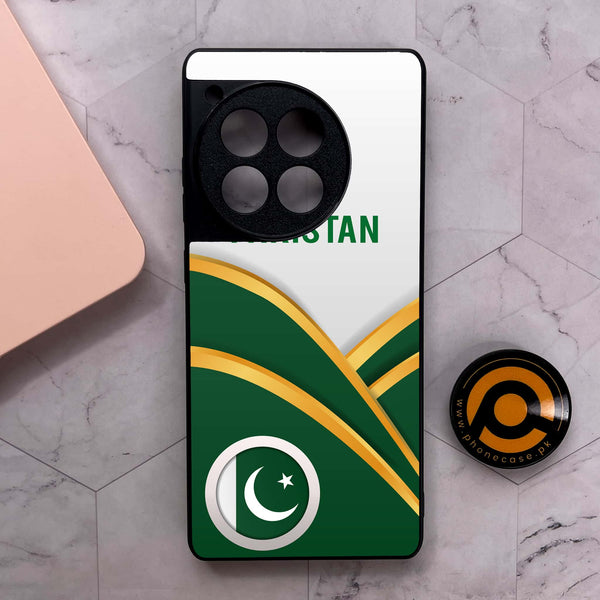 OnePlus 12R - Pakistani Flag Series - Premium Metal Printed soft Bumper shock Proof Case