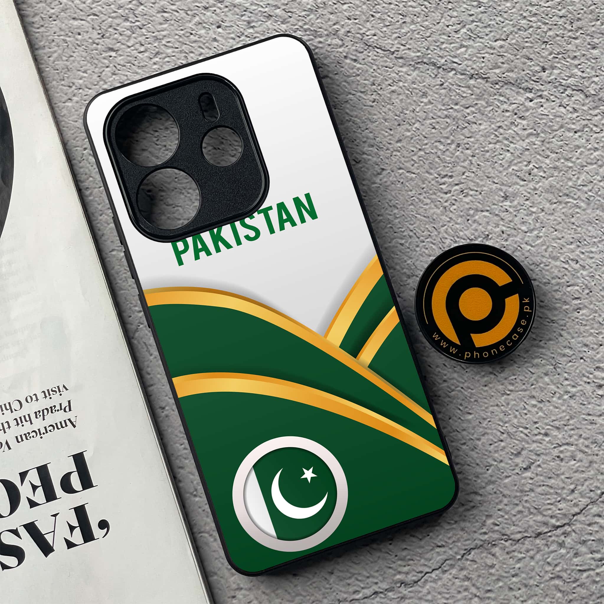Xiaomi Redmi Note 14 - Pakistani Flag Series - Premium Printed Glass soft Bumper shock Proof Case