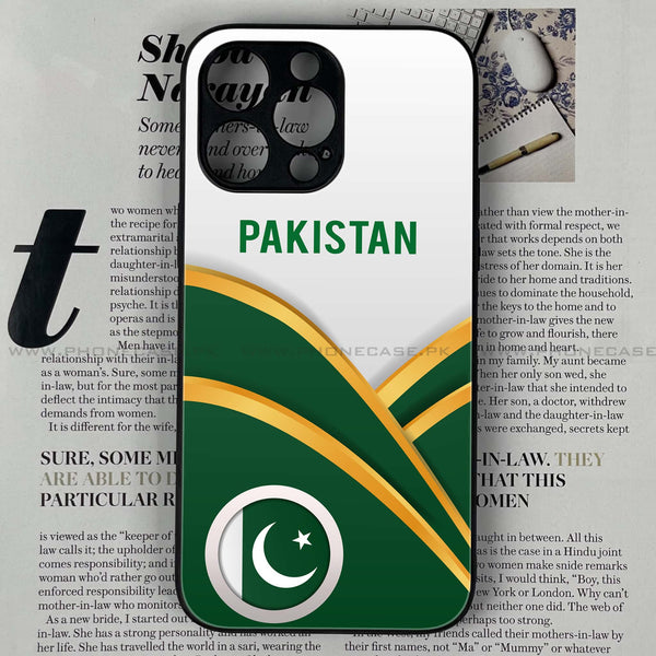 iPhone 13 Pro Max - Pakistani Flag Series - Premium Printed Glass soft Bumper shock Proof Case