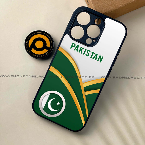 iPhone 16 Pro - Pakistani Flag Series - Premium Printed Glass soft Bumper shock Proof Case