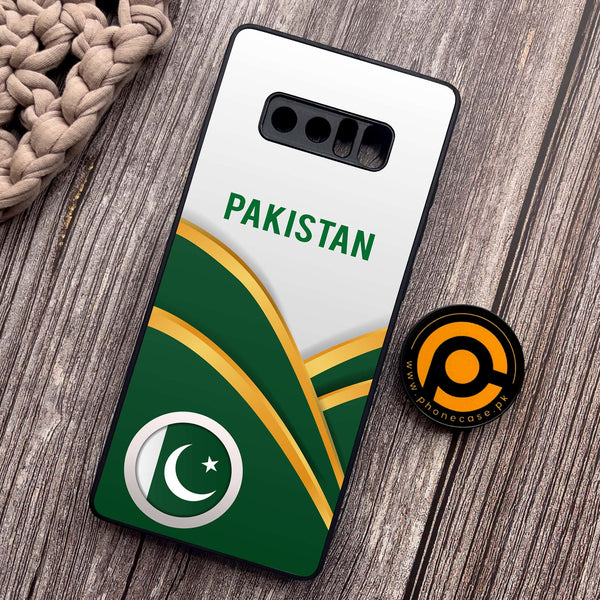 Samsung Galaxy Note 8 - Pakistani Flag Series - Premium Metal Printed soft Bumper shock Proof Case
