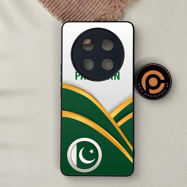 Honor X9c 5G - Pakistani Flag Series - Premium Metal Printed soft Bumper shock Proof Case