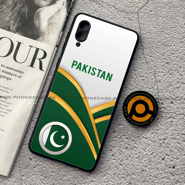 Samsung Galaxy A02 - Pakistani Flag Series - Premium Printed Metal soft Bumper shock Proof Case