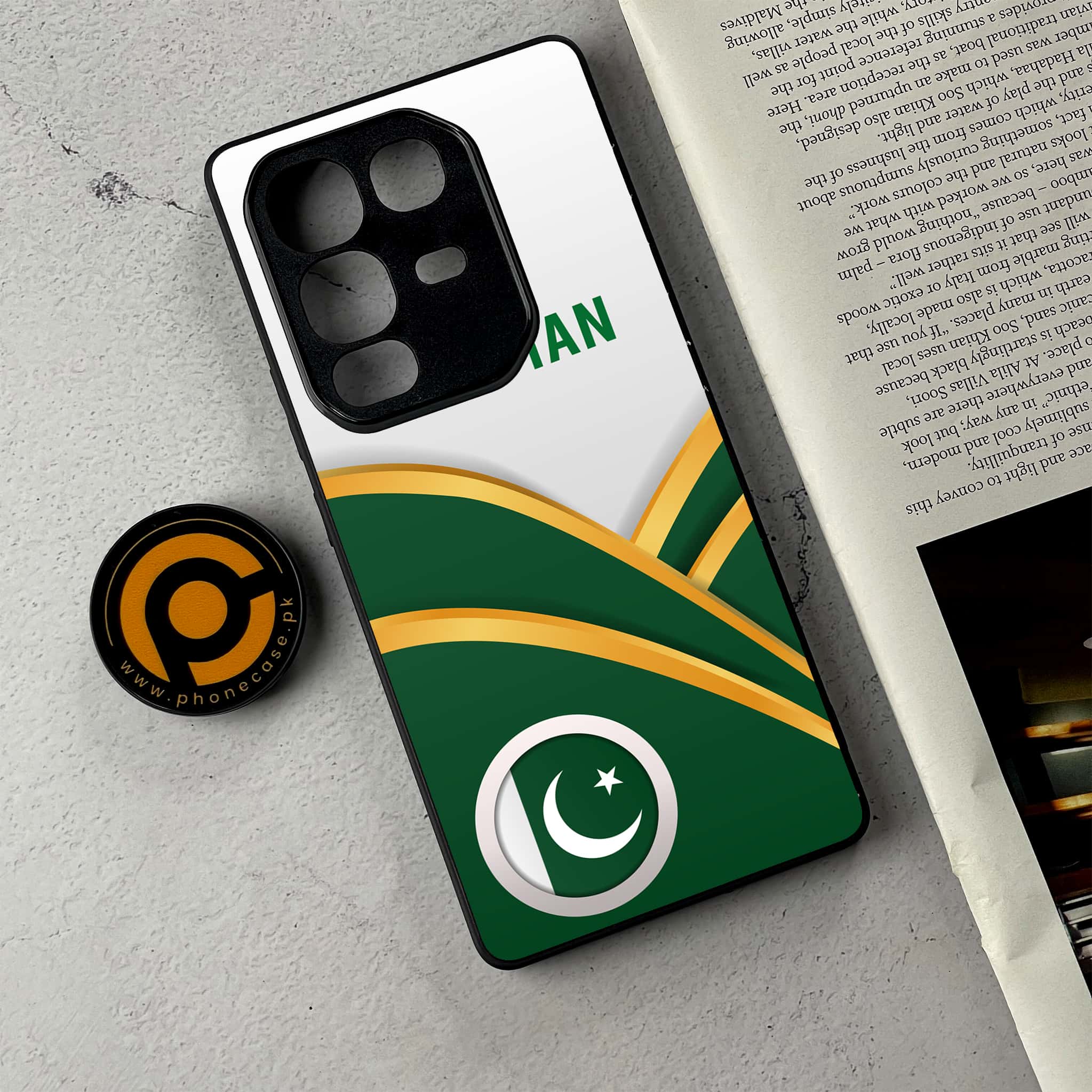 Infinix Note 50 - Pakistani Flag Series - Premium Metal Printed Soft Bumper Shockproof Case
