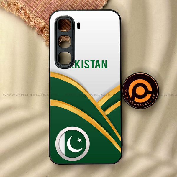 Infinix Hot 60 Pro - Pakistani Flag Series - Premium Metal Printed soft Bumper shock Proof Case