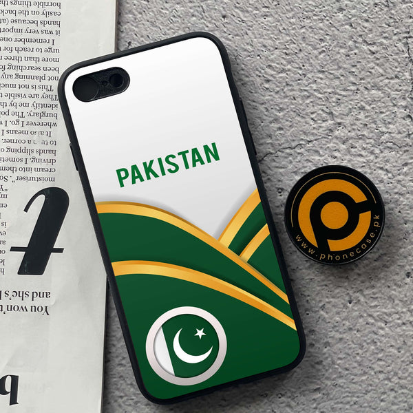 iPhone 7 / 8 - Pakistani Flag Series - Premium Printed Glass soft Bumper shock Proof Case