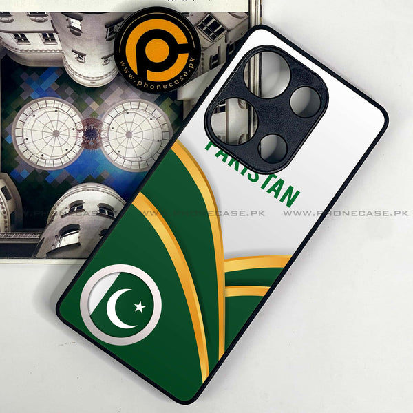 Redmi Note 13 Pro 4G - Pakistani Flag Series - Premium Metal Printed soft Bumper shock Proof Case