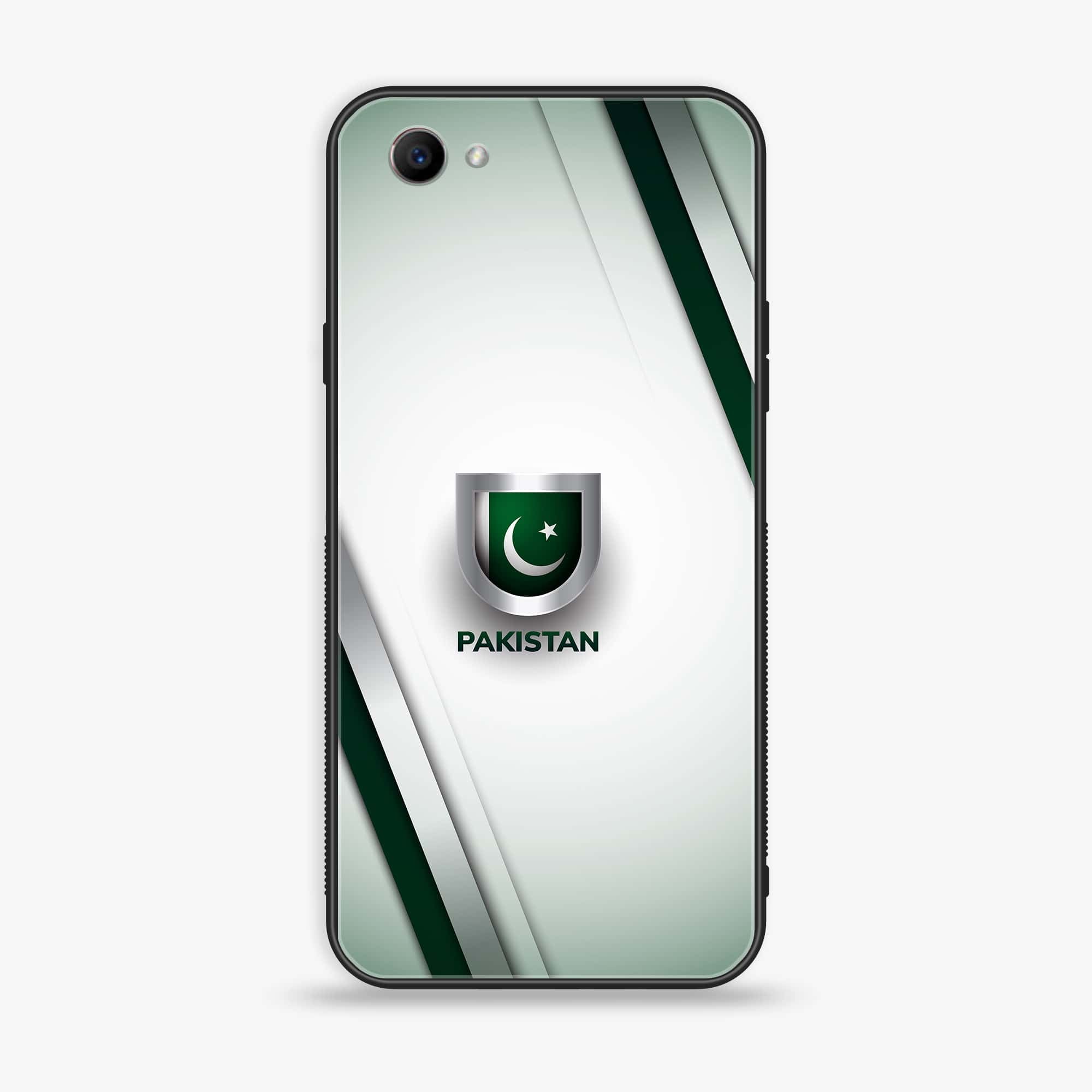 Oppo F7 Youth - Pakistani Flag Series - Premium Printed Glass soft Bumper shock Proof Case