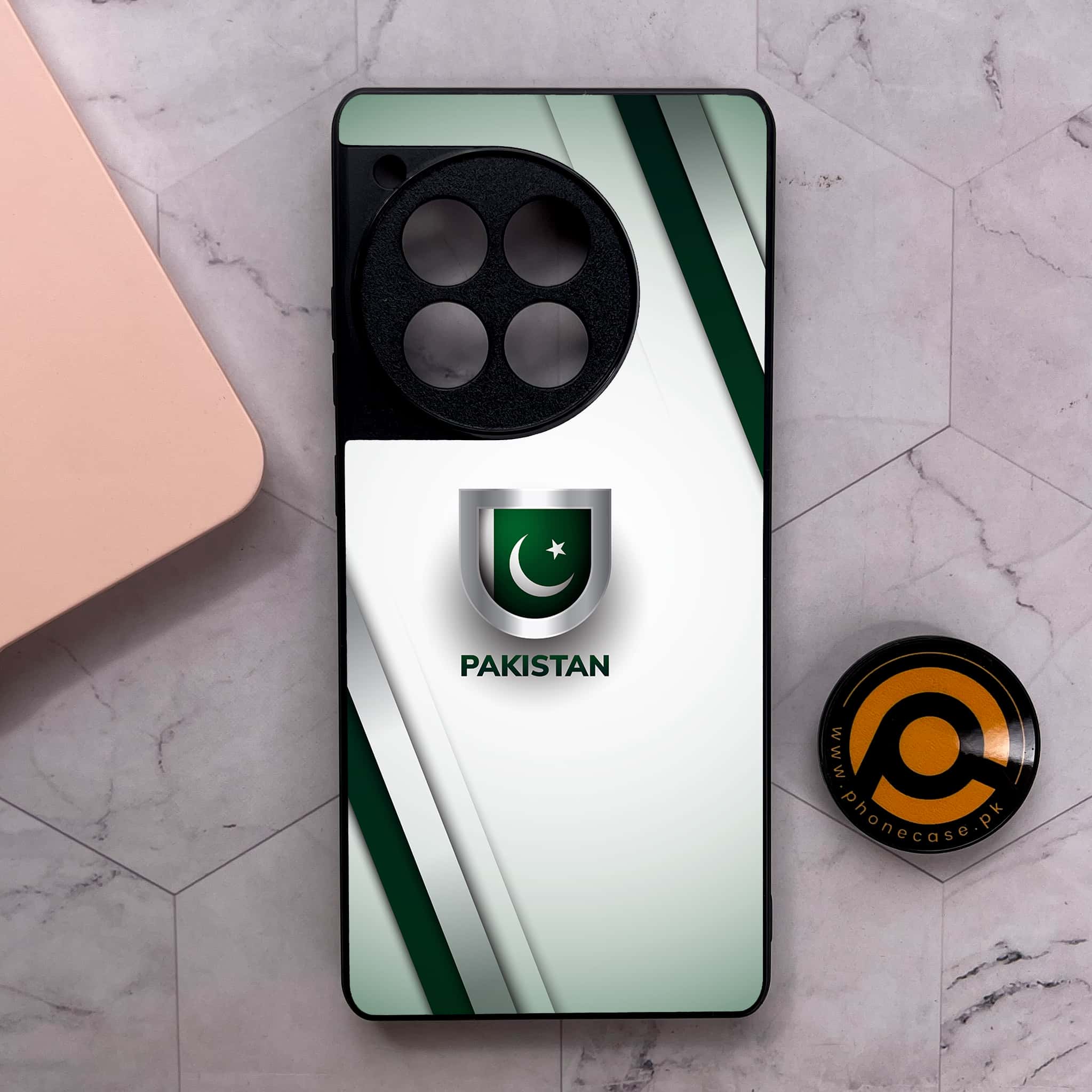 OnePlus 12R - Pakistani Flag Series - Premium Metal Printed soft Bumper shock Proof Case