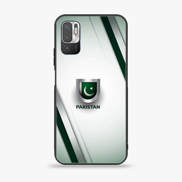 Xiaomi Redmi Note 10 5G - Pakistani Flag Design 2  - Premium Printed Glass soft Bumper shock Proof Case  CS-34063