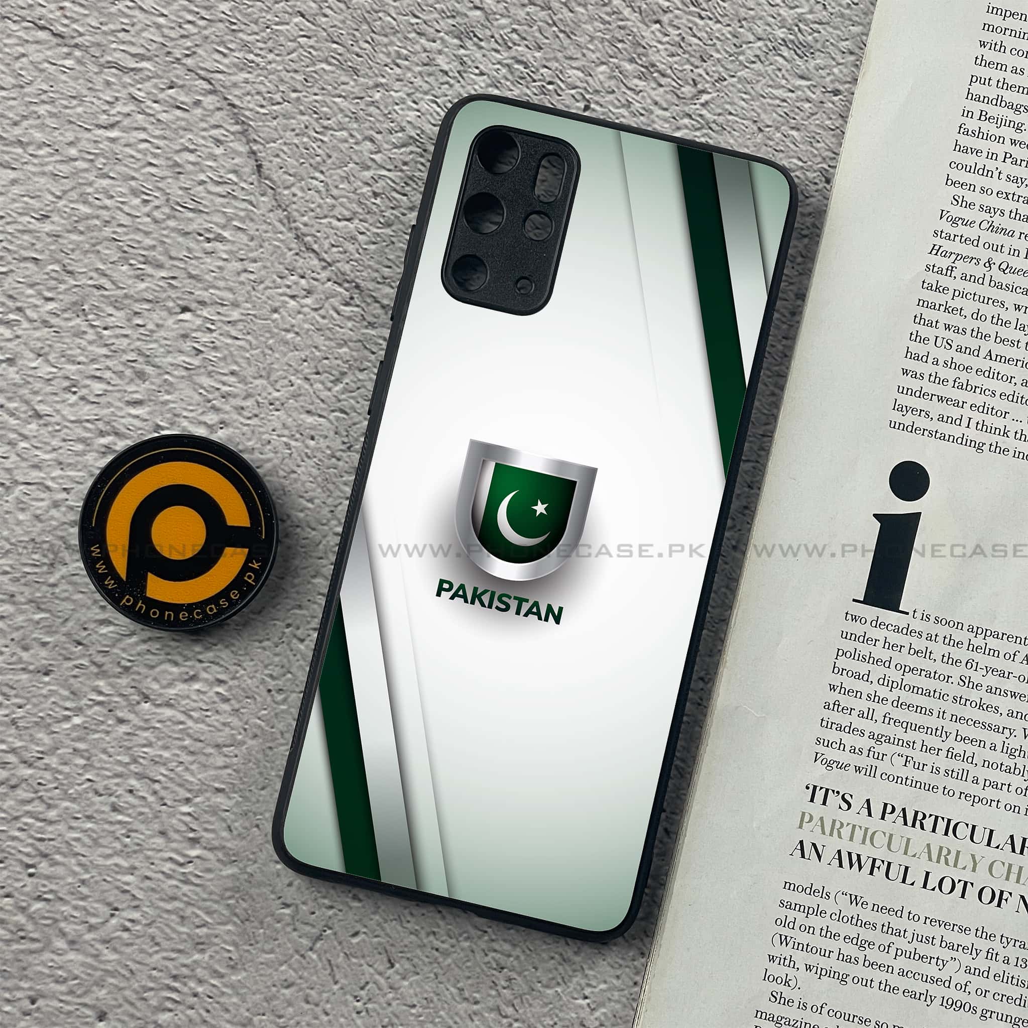 Galaxy S20 Plus - Pakistani Flag Series - Premium Printed Glass soft Bumper shock Proof Case