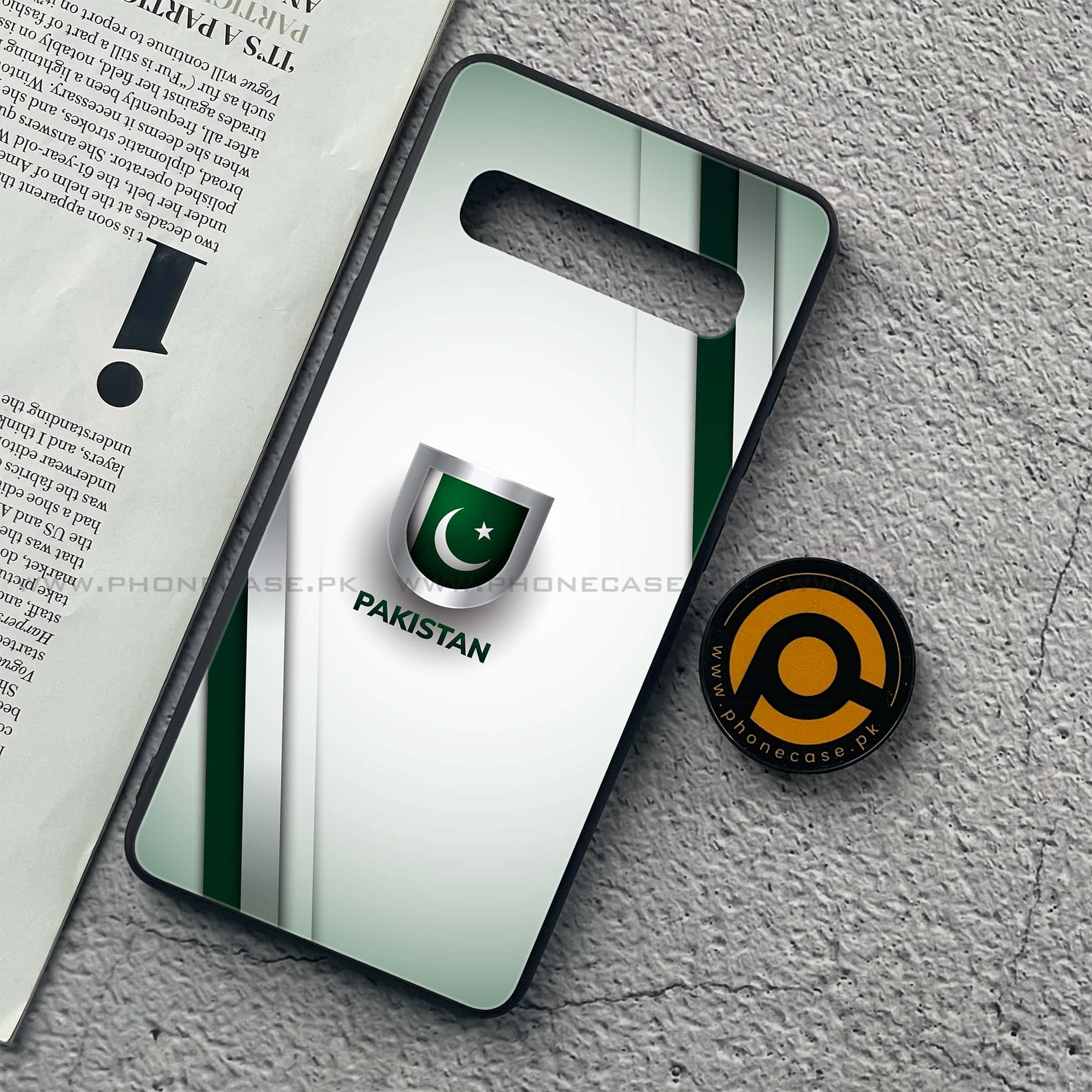 Samsung Galaxy S10 5G - Pakistani Flag Series - Premium Printed Glass soft Bumper shock Proof Case
