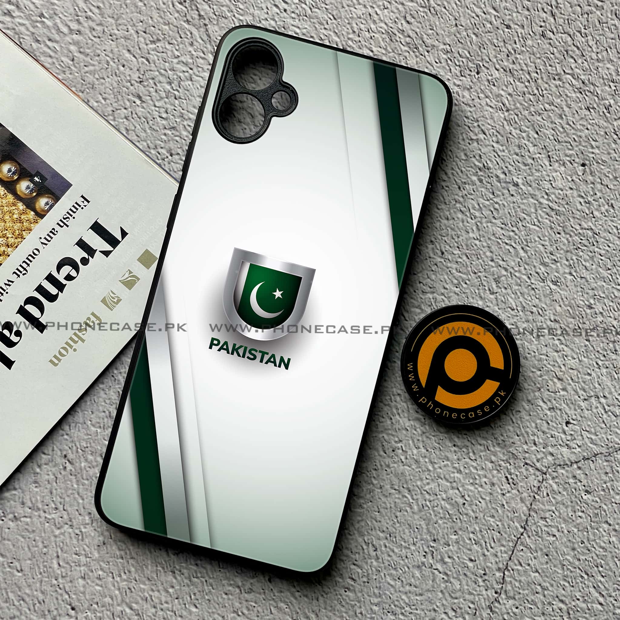 Samsung Galaxy A05 - Pakistani Flag Series - Premium Metal Printed soft Bumper shock Proof Case
