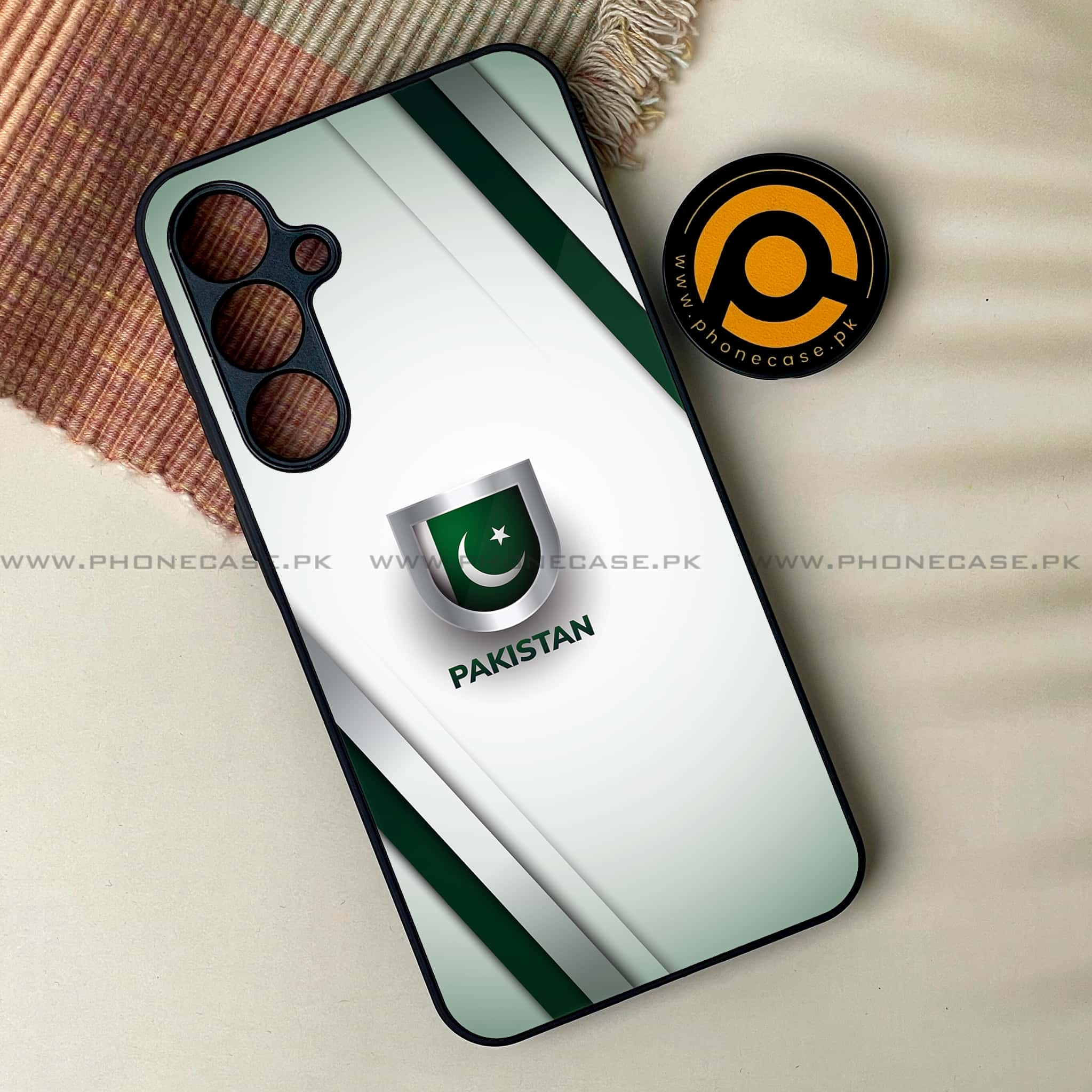 Samsung Galaxy M54 - Pakistani Flag Series- Premium Printed Glass soft Bumper shock Proof Case