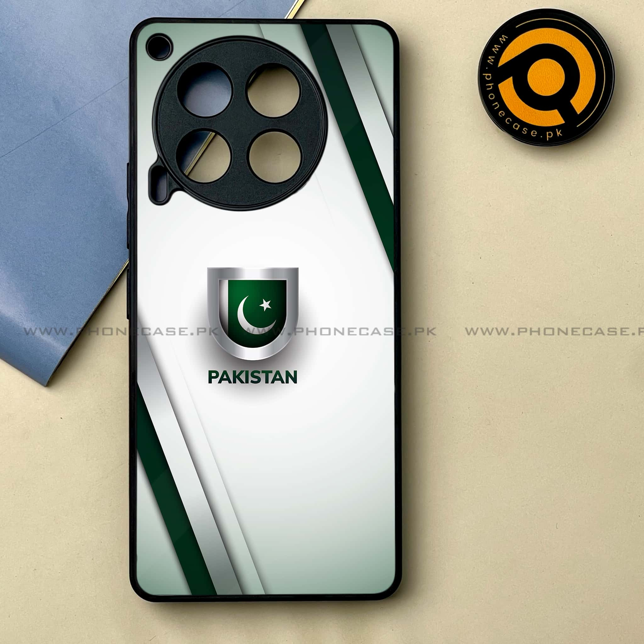 Tecno Camon 30 - Pakistani Flag Series -  Premium Printed Metal soft Bumper shock Proof Case