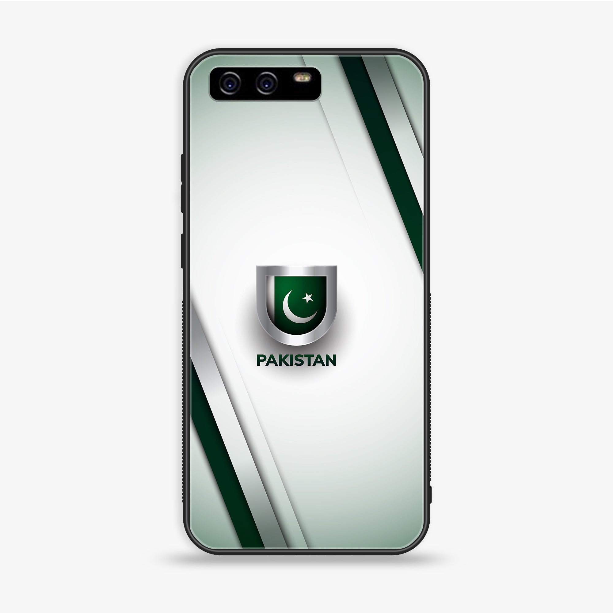 Huawei P10 Plus - Pakistani Flag Series - Premium Printed Glass Soft Bumper Shock Proof Case