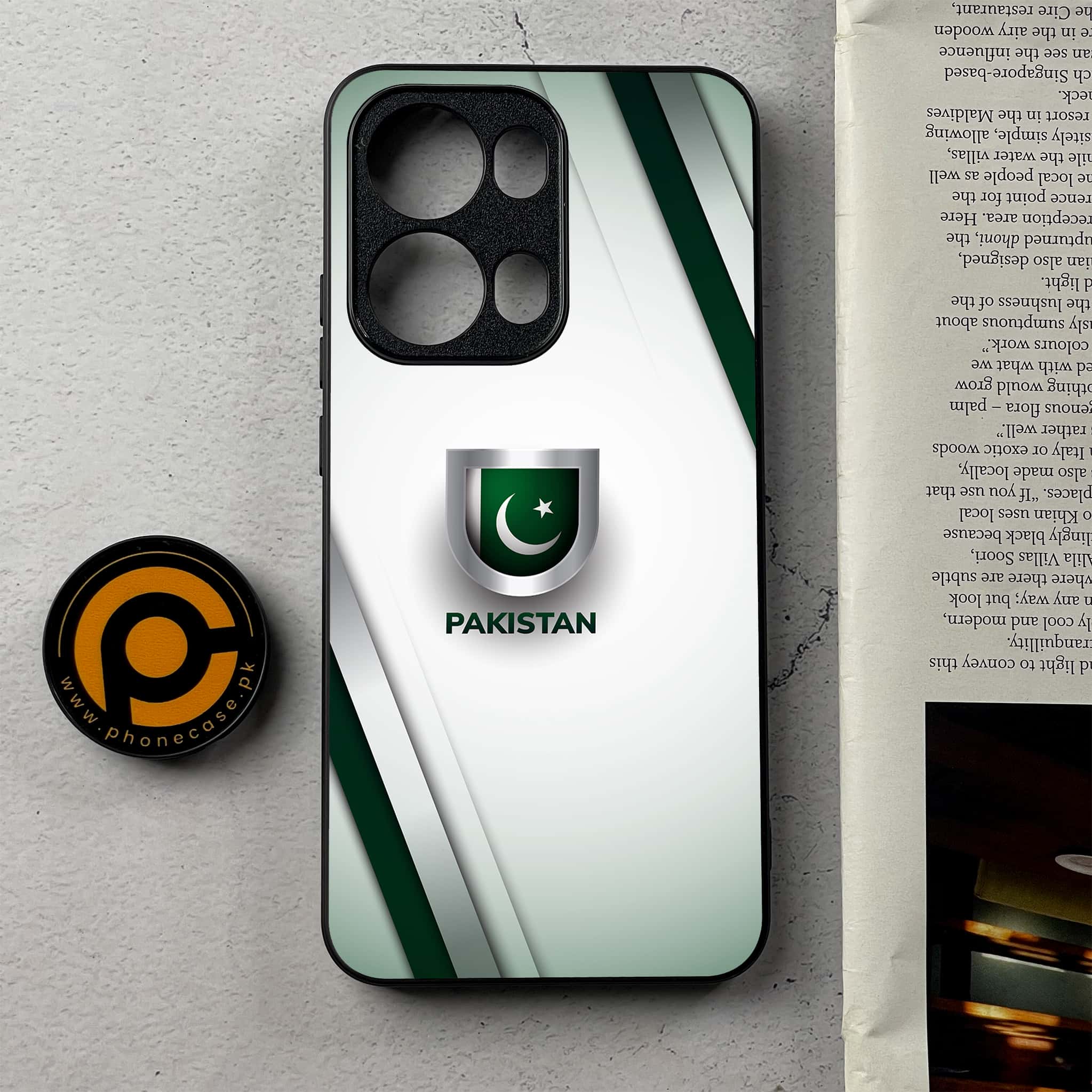 Oppo Reno 13 Pro - Pakistani Flag Series - Premium Metal Printed Soft Bumper Shockproof Case