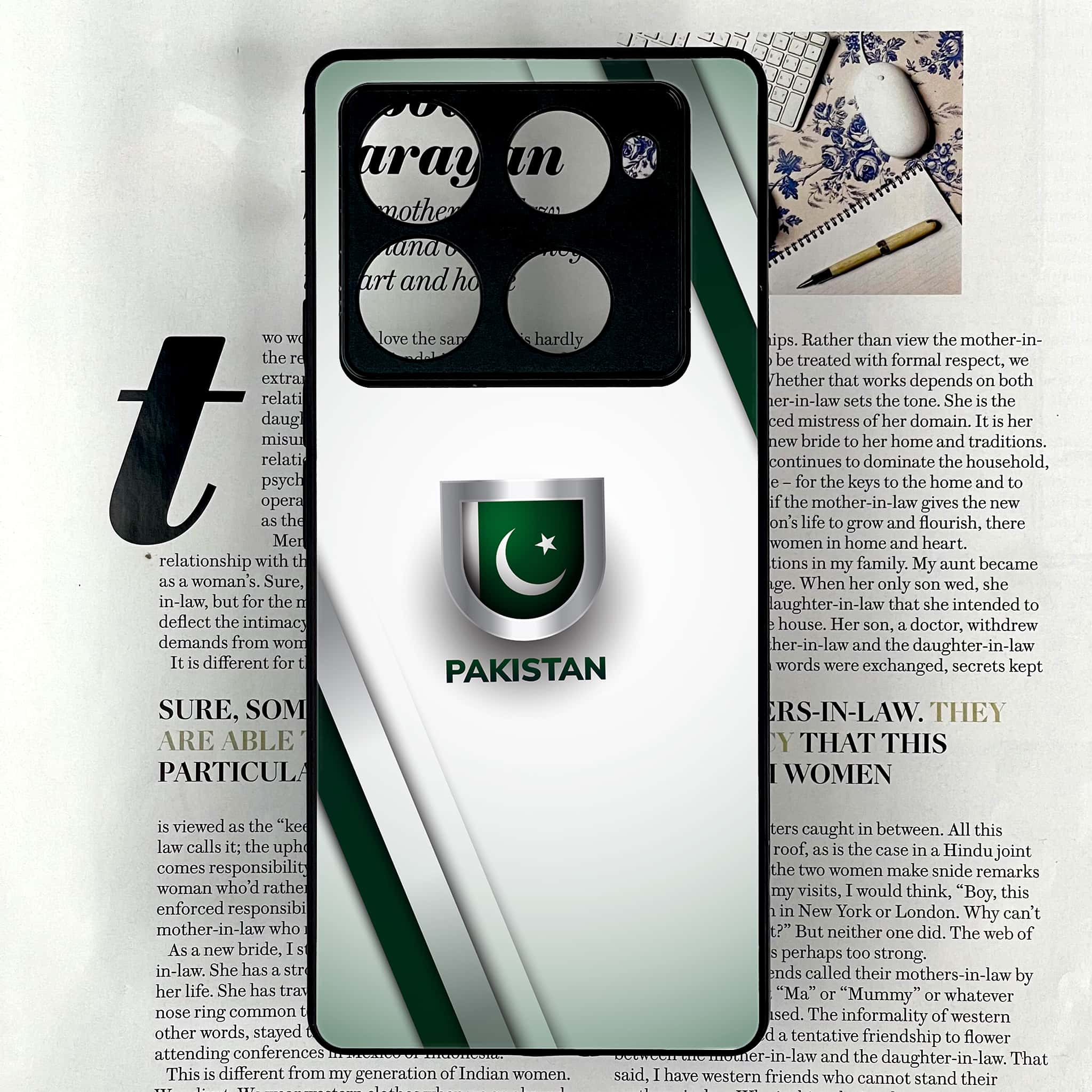 Infinix Note 40 Pro Plus - Pakistani Flag Series - Premium Metal Printed soft Bumper shock Proof Case