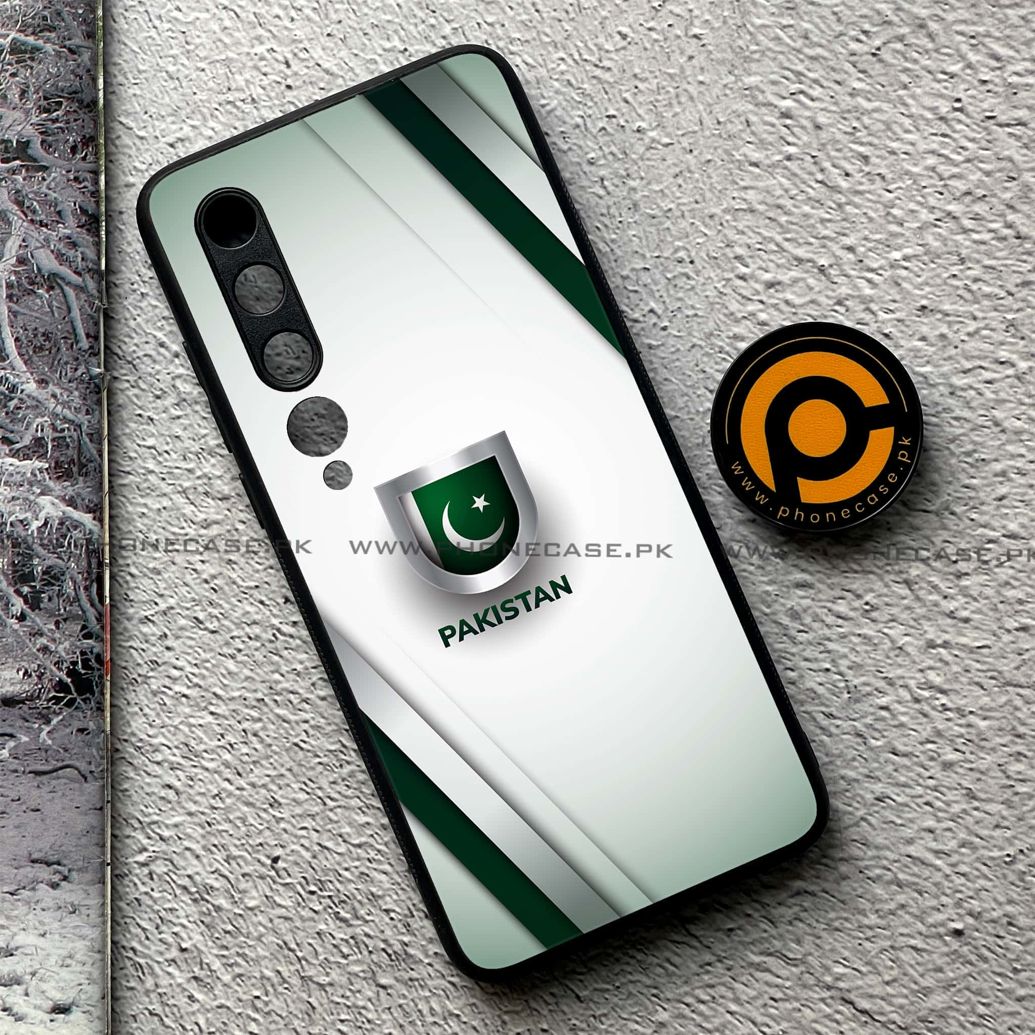 Xiaomi Mi 10 - Pakistani Flag Series - Premium Printed Glass soft Bumper shock Proof Case