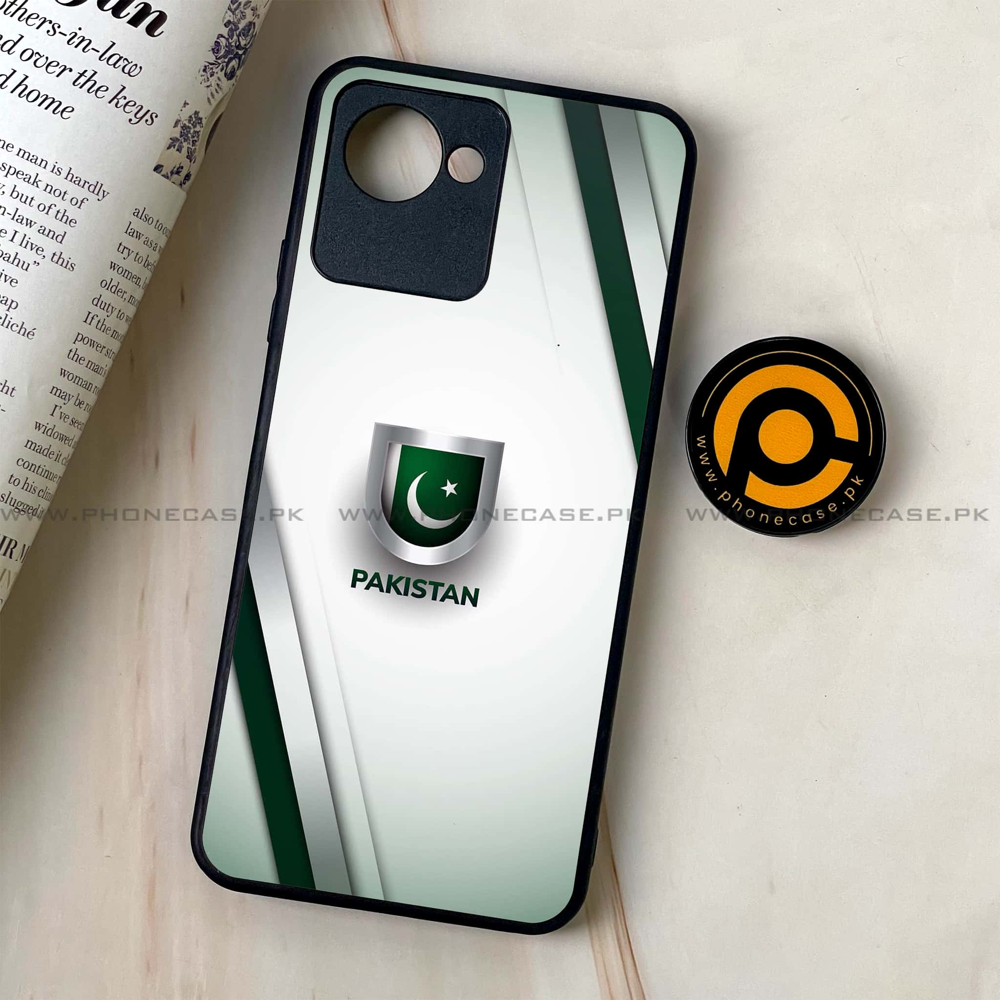 Realme C30 - Pakistani Flag Series - Premium Printed Glass soft Bumper shock Proof Case