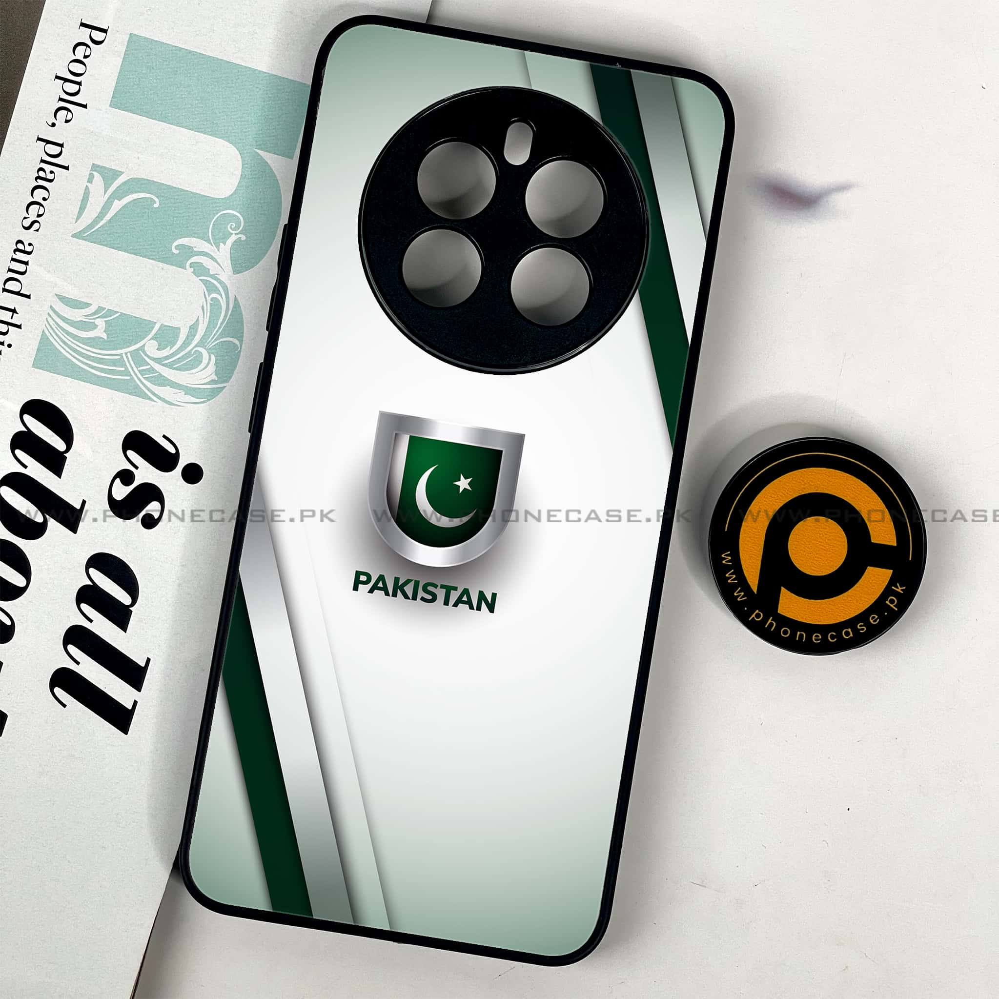 Realme 12 - Pakistani Flag Series - Premium Printed Glass soft Bumper shock Proof Case