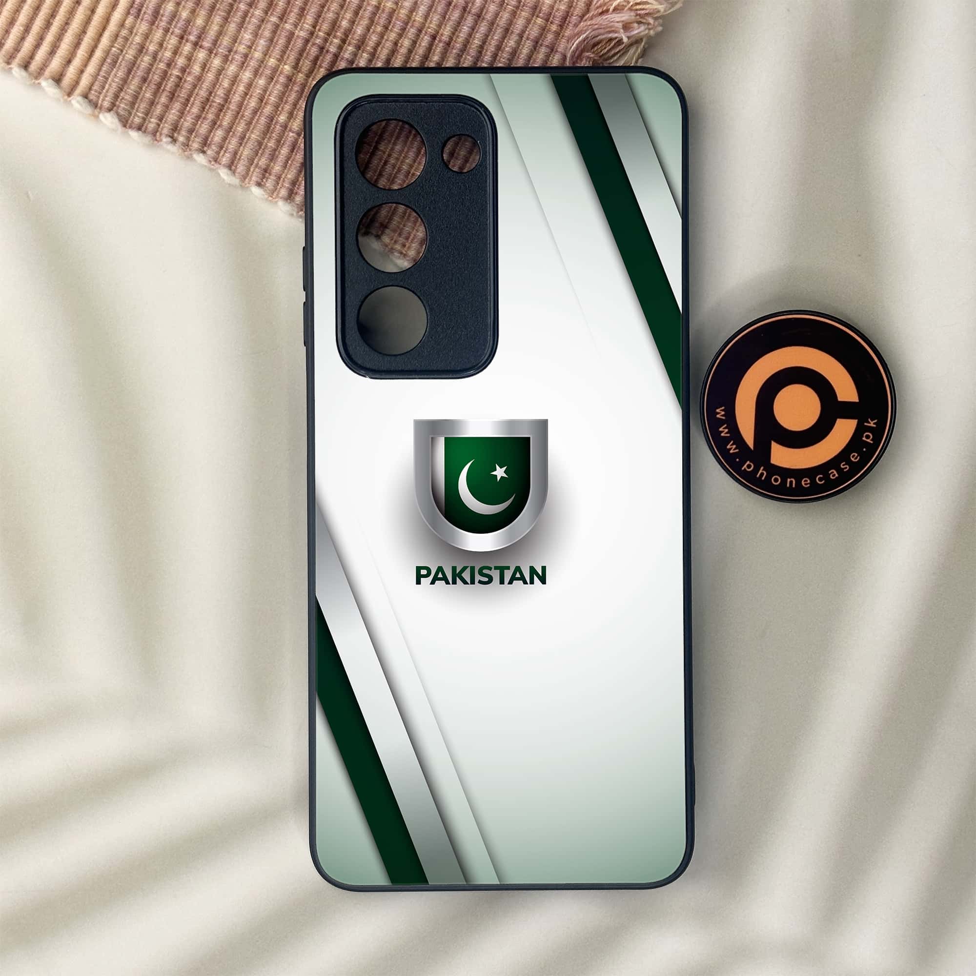 Oppo A5 2025 - Pakistani Flag Series - Premium Metal Printed soft Bumper shock Proof Case