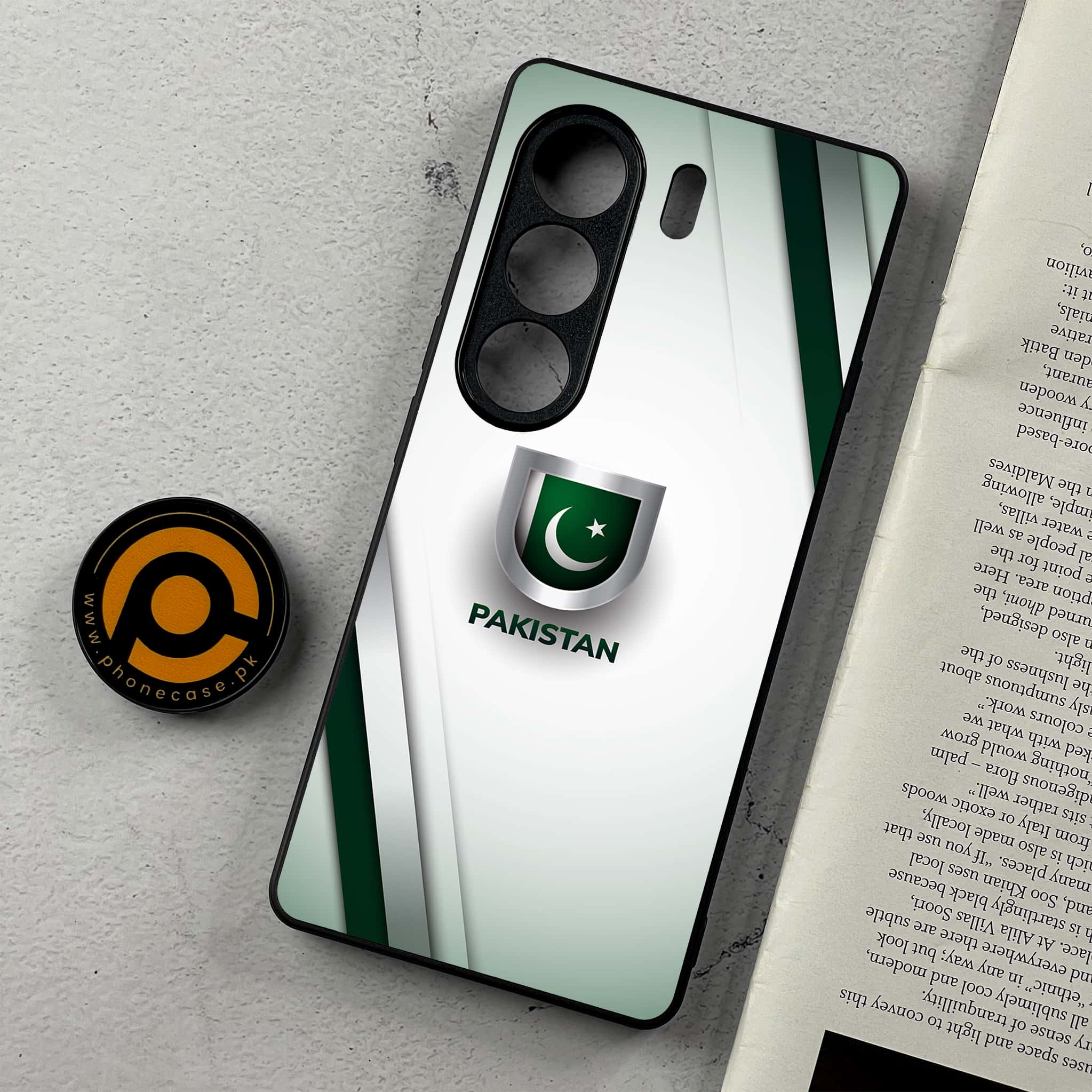 Tecno Camon 40 - Pakistani Flag Series - Premium Metal Printed Soft Bumper Shockproof Case